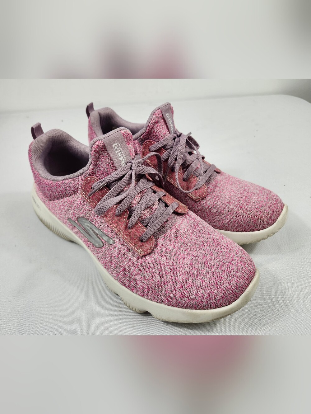 Skechers Air Cooled Goga Matt Women's 8.5 M Pink Athletic Lace Up Sneakers